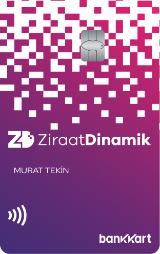 Ziraat Dinamik Bankanın bol kampanyalı, sonradan taksitlendirmeli, Bankkart ayrıcalıklarına sahip aidatsız kredi kartı