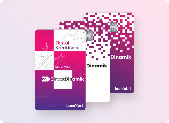 Ziraat Dinamik Bankanın sunduğu banka kartları ve aidatsız kredi kartları