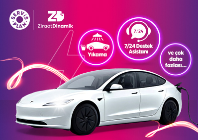 Ziraat Dinamik müşterilerine özel Servis Plan'ın e-plan üyeliği 5.000 TL!